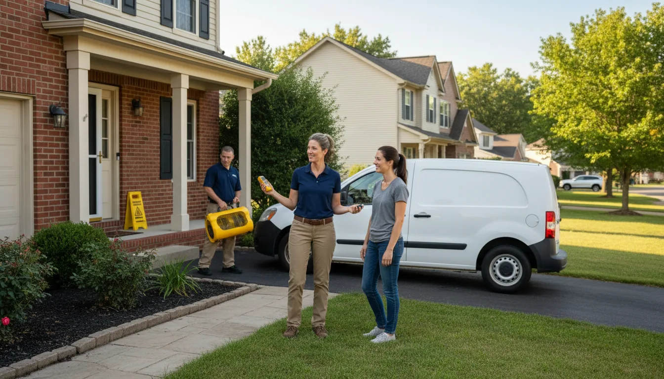 Residential water damage restoration in Hesperia, CA